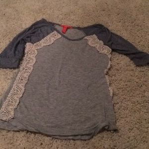 Grey and blue T-shirt